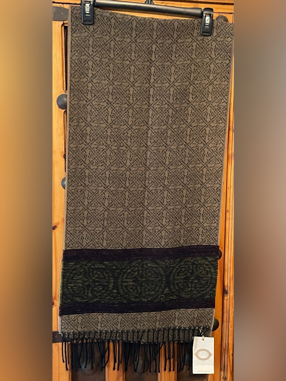 NWT NORDIC FARRE  SCARF ARAN SWEATER MARKET NWT